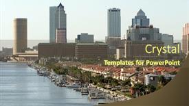  Presentation with orlando florida usa downtown city - Slides featuring tampa downtown florida background and a tawny brown colored foreground