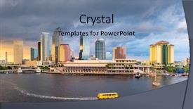  Presentation with florida - Slide deck consisting of tampa florida usa downtown skyline background and a seafoam green colored foreground