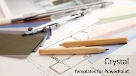  Presentation with sample - Cool new presentation design with structure engeener tamplate - designer's desk with tools color backdrop and a lemonade colored foreground