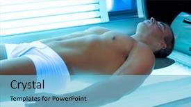  Presentation with avengers 3d man brave superhero - Cool new slide set with tan - attractive man in solarium enjoying backdrop and a light blue colored foreground