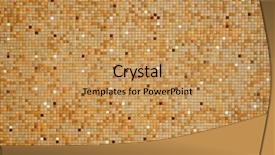  Presentation with tan - Theme consisting of tan brown white mosaic tile background and a yellow colored foreground