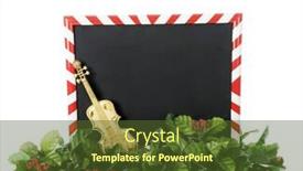  Presentation with holly christmas frame - Presentation design with tan frame with painted red hearts and green christmas trees among neutral holly with red berries painted in a pennsylvania dutch style a white center for your image or text background and a tawny brown colored foreground