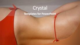  Presentation with body - PPT theme consisting of tan red - shapely female body background and a  colored foreground