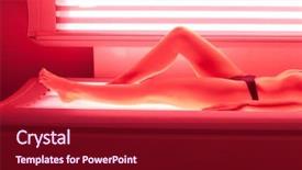  Presentation with collagen - Presentation having tan salon - beautiful girl closeup collagen solarium background and a wine colored foreground