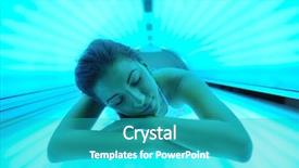  Presentation with beautiful skin - Presentation consisting of tan salon - beautiful young woman have tanning background and a  colored foreground