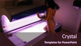  Presentation with spa - Theme featuring tan salon - girl with solarium place background and a  colored foreground