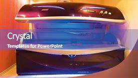  Presentation with tan - Audience pleasing theme consisting of tan salon - solarium backdrop and a  colored foreground