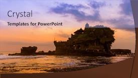  Presentation with bali temple - Theme enhanced with tanah-lot-temple-in-bali background and a light blue colored foreground