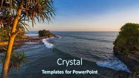  Presentation with bali temple - Theme having tanah-lot-temple-in-bali background and a tawny brown colored foreground