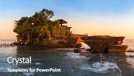  Presentation with bali temple - Beautiful slides featuring lots - tanah lot temple in bali backdrop and a dark gray colored foreground