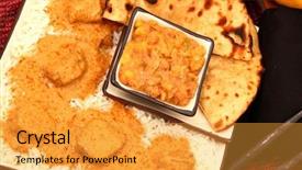  Presentation with aloo chaat - Cool new slide set with tandoori roti samosa chaat lamb backdrop and a  colored foreground