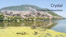  Presentation with china plastics - Cool new theme with tang dynasty - longmen grottoes luayang henan china backdrop and a light blue colored foreground