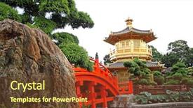  Presentation with hong kong - Amazing presentation design having tang dynasty - pavilion of absolute perfection backdrop and a  colored foreground