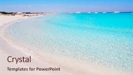  Presentation with sea and beach - PPT layouts with tangan - illetes formentera east tanga beach background and a lemonade colored foreground