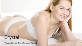  Presentation with arabian woman wearing hijab muslim - PPT theme enhanced with tangan - lying down woman wearing underwear background and a  colored foreground