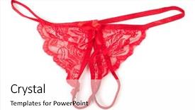  Presentation with transparent electronics - Presentation design with tangan - sexy transparent panties isolated background and a pink colored foreground