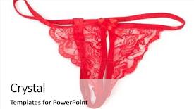  Presentation with transparent electronics - Slide set having tangan - sexy transparent panties isolated background and a white colored foreground