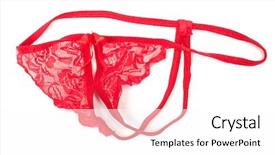  Presentation with transparent electronics - Presentation theme with tangan - sexy transparent panties isolated background and a white colored foreground