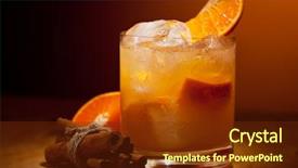  Presentation with vodka - Slide set with tangerine cocktail - vodka tangerine lime background and a tawny brown colored foreground
