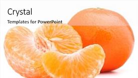  Presentation with fruit and veg - Presentation theme consisting of tangerine or mandarin fruit isolated background and a white colored foreground
