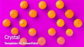  Presentation with pop art - PPT theme with tangerine or mandarin on lilac background and a  colored foreground