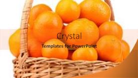  Presentation with isolated paw prints over white - Cool new PPT layouts with tangerines-in-a-beautiful-basket backdrop and a gold colored foreground