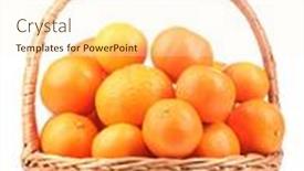 Presentation with white - Amazing PPT layouts having tangerines-in-a-beautiful-basket backdrop and a cream colored foreground