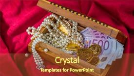  Presentation with jewelry gold - PPT layouts enhanced with tangible property - gold and jewelry background and a tawny brown colored foreground