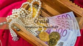  Presentation with jewelry gold - Slides with tangible property - gold and jewelry background and a yellow colored foreground