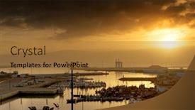  Presentation with tangier - Amazing slide deck having tangier-city-and-port-coastal backdrop and a red colored foreground