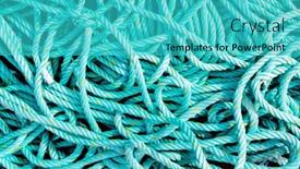  Presentation with green color - PPT theme having tangled-ropes-of-green-color background and a cyan colored foreground
