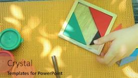  Presentation with logic - Presentation consisting of tangram-logic-toy-little-boy background and a  colored foreground