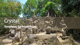  Presentation with magic garden - Audience pleasing slide deck consisting of tanim magic buddha garden koh backdrop and a  colored foreground