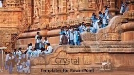  Presentation with cultural heritage - Slide set enhanced with tanjore-india-march-26-2011 background and a  colored foreground