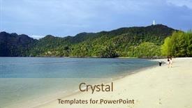  Presentation with island - Colorful slide deck enhanced with tanjung rhu beach langkawi island malaysia backdrop and a soft green colored foreground