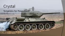  Presentation with second world war - Beautiful presentation featuring tank from the second world backdrop and a light gray colored foreground