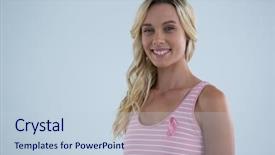  Presentation with pastel pink and gray - Beautiful presentation featuring tank top with pink ribbon backdrop and a lemonade colored foreground