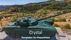  Presentation with memorial - Slide set enhanced with shushi - tank war memorial in shusha background and a ocean colored foreground