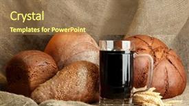  Presentation with ears - Audience pleasing PPT layouts consisting of tankard-of-kvass-and-rye backdrop and a coral colored foreground