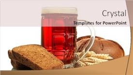  Presentation with ears - Audience pleasing PPT theme consisting of tankard-of-kvass-and-rye backdrop and a lemonade colored foreground