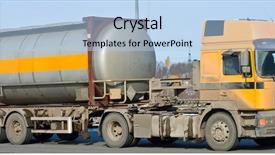  Presentation with tanker truck - Cool new presentation theme with tanker truck moves chemicals - see backdrop and a light blue colored foreground