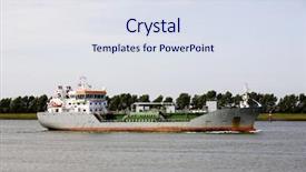  Presentation with chemical - PPT theme featuring tanker background and a sky blue colored foreground