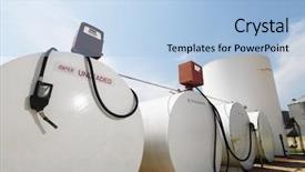  Presentation with ethanol - Audience pleasing presentation consisting of tanks labeled unleaded and ethanol backdrop and a light blue colored foreground