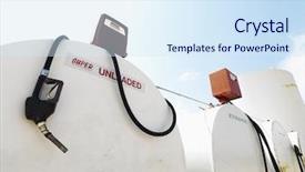  Presentation with ethanol - Presentation theme featuring tanks labeled unleaded and ethanol background and a sky blue colored foreground