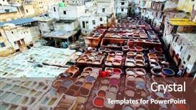 Presentation with fes - Audience pleasing presentation consisting of tanneries of fes morocco africa backdrop and a tawny brown colored foreground