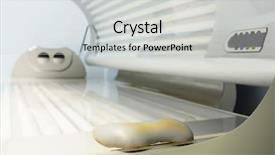  Presentation with aromatherapy salon - Slide deck consisting of tanning bed in a salon background and a light gray colored foreground