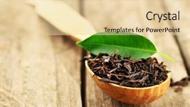  Presentation with black tea - PPT theme with tannins - black tea with leaf background and a lemonade colored foreground