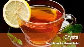  Presentation with black tea - Colorful slide deck enhanced with tannins - cup tea with mint backdrop and a crimson colored foreground