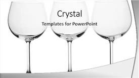  Presentation with cartoon wine - Presentation theme featuring tannins - empty wine glasses arranged background and a white colored foreground