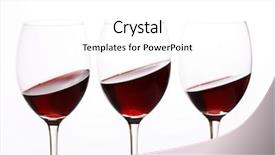  Presentation with wine - PPT theme having tannins - glasses of red wine background and a white colored foreground